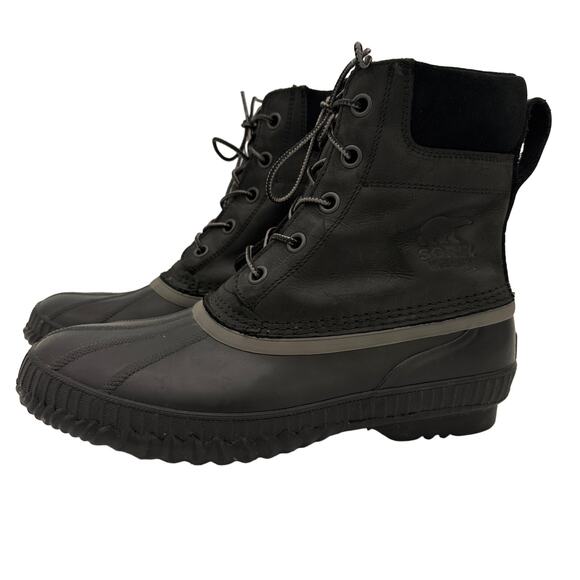 Sorel Men\'s Black Cheyanne II Lace Duck Boots Size 11 main image 4